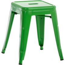 Plusieurs tabourets métalliques dans le banc industriel empilable différentes couleurs Couleur : Vert