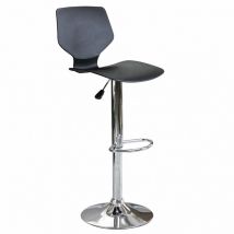 Tabouret interne avec structure et session en acier réglable dans le tabouret élevé en polypropylène Black - Black