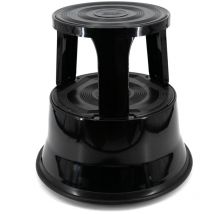 Tabouret marchepied mobile antidérapant noir 2 hauteurs 150 kg Safetool