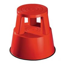 Tabouret roulant plastique rouge hauteur avec/sans charge 425/430 mm d. supérieur 290 mm d. inférieur 440 mm