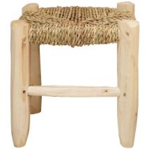 Tabouret Marocain bois de laurier Naturel 20 cm