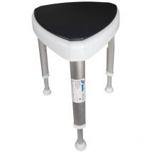 Socket Mobile - Tabouret de douche triangulaire avec assise souple - noir
