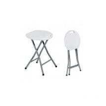 Lifeingarden - Tabouret pliant 'Catering' - Blanc, 33x30x45 cm