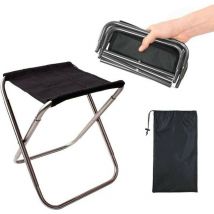 Tabouret pliant d'extérieur, tabouret pliant en alliage d'aluminium, tabouret pliant portable, ultra léger, avec sac de rangement