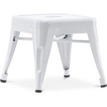 Tabouret pour enfant Stylix Design industriel en Métal - Nouvelle édition Blanc
