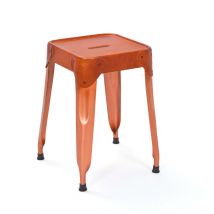 Inter Link - Lot de 4 tabourets en métal cuivré