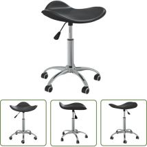 Tabouret réglable en hauteur et pivotant avec différentes couleurs Couleur : noir