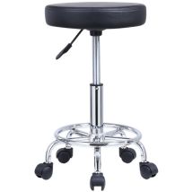 Tabouret De Bar Réglable En Hauteur Rotatif – Cuir Synthétique Étanche – Hauteur D'Assise 47,5 À 62 Cm – Confort Optimal Avec Repose-pieds – Kktoner