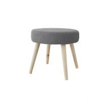 Tabouret rond esprit lodge 45x40cm - 45x40cm - Gris