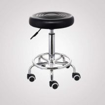 Tabouret à roulettes Tabouret de travail Tabouret cosmétique Chaise de bar Tabouret de cabinet Tabouret de coiffeur avec roulettes, hauteur réglable,