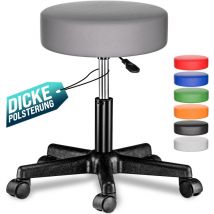 Tabouret Siège Réglable en hauteur Pivotable 360° Plusieurs couleurs au choix Gris