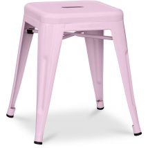 Tabouret Design Industriel - 45cm - Nouvelle Edition - Stylix Rose pâle