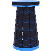 Tabouret télescopique portable, Tabouret Pliable en Plastique, Siege Pliant Portable , Charge max.200KG- bleu