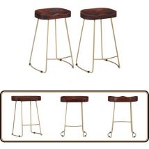 Tabourets de bar Gavin lot de 2 bois de manguier massif - Tabouret De Bar - Tabourets De Bar - Chaise De Bar - Chaises De Bar - Mobilier De Cuisine