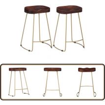 Tabourets de bar Gavin lot de 2 bois de manguier massif - Tabouret De Bar - Tabourets De Bar - Chaise De Bar - Chaises De Bar - Mobilier De Cuisine