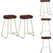 Tabourets de bar Gavin lot de 2 bois de manguier massif - Tabouret De Bar - Tabourets De Bar - Chaise De Bar - Chaises De Bar - Mobilier De Cuisine