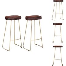 Tabourets de bar Gavin lot de 2 bois de manguier massif - Tabouret De Bar - Tabourets De Bar - Chaise De Bar - Chaises De Bar - Mobilier Intérieur