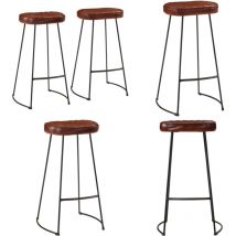Vidaxl - Tabourets de bar Gavin lot de 2 marron foncé 44x37,5x78 cm - Tabouret De Bar - Tabouret Retro - Tabouret De Cuisine - Meubles De Salon