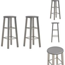 Tabourets de bar lot de 2 anthracite mdf - Tabouret De Bar - Tabourets De Bar - Chaise De Bar - Fauteuil De Bar - Design Contemporain
