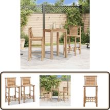 Tabourets de bar lot de 2 bambou - Tabouret De Bar - Tabourets De Bar - Chaise De Bar - Meubles De Jardin - Mobilier Extérieur