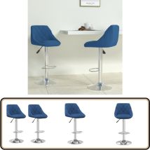 Tabourets de bar lot de 2 bleu velours - Tabouret De Bar - Chaise De Comptoir - Fauteuil De Bar - Meuble De Salon - Mobilier Moderne