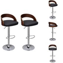 Tabourets de bar lot de 2 bois courbé - Tabouret De Bar - Tabourets De Bar - Chaise De Bar - Fauteuils De Bar - Meubles De Cuisine