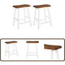 Tabourets de bar lot de 2 bois massif - Tabouret De Bar - Tabourets De Bar - Chaise De Bar - Chaises De Bar - Meubles De Cuisine