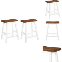 Tabourets de bar lot de 2 bois massif - Tabouret De Bar - Tabourets De Bar - Chaise De Bar - Chaises De Bar - Meubles De Cuisine