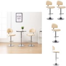 Tabourets de bar lot de 2 crème similicuir - Tabouret De Bar - Tabouret De Cuisine - Tabouret Pivotant - Tabouret Ajustable - Simuli Cuir