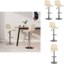 Tabourets de bar lot de 2 crème tissu - Tabouret De Bar - Tabourets De Bar - Chaise De Bar - Chaises De Bar