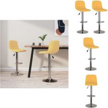 Tabourets de bar lot de 2 jaune tissu - Tabouret De Bar - Tabourets De Bar - Chaise De Bar - Chaises De Bar
