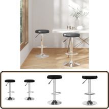 Tabourets de bar lot de 2 noir similicuir - Tabouret De Bar - Tabourets De Bar - Chaise De Bar - Simuli Cuir - Noir