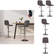 Tabourets de bar lot de 2 taupe tissu - Tabouret De Bar - Tabourets De Bar - Chaise De Bar - Chaises De Bar