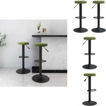 Tabourets de bar lot de 2 vert clair velours - Tabouret De Bar - Tabourets De Bar - Tabouret De Pub - Tabourets De Bar