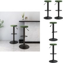 Tabourets de bar lot de 2 vert foncé velours - Tabouret De Bar - Tabourets De Bar - Tabouret De Pub - Tabourets De Bar