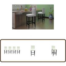 Tabourets de bar lot de 4 blanc similicuir - Tabouret De Bar - Tabourets De Bar - Chaise Haute - Fauteuils De Bar - Meubles De Cuisine