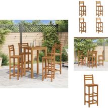 Tabourets de bar lot de 4 bois d'acacia solide - Chaises De Bar - Tabourets De Bar - Chaise En Bois - Tabouret En Bois - Mobilier De Jardin