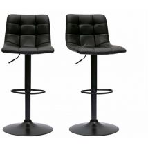Miliboo - Tabourets de bar réglables design noirs (lot de 2) maxwell