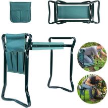 Tabourets de Jardinage Agenouilloir avec siège de Jardin Siège de Jardinier Pliable Banc Agenouilloir de Jardin avec Sacs de Travail
