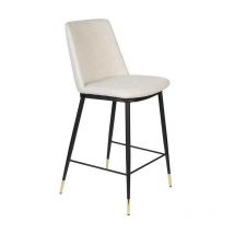 Tabouret design, Tabourets Lionel en tissu 65 cm - Boite à design Beige en Fabric, BOITE A DESIGN