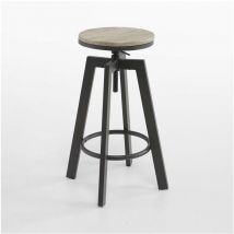 Kitcloset - Taburete Atenas acabado metal /madera 63cm(alto) 30cm(ancho) 30cm(largo)