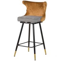 Taburete Bar Velvet Amarillo Clinton 46x53x105 Cm