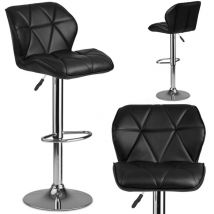 Castel - Taburete de bar con respaldo, negro