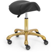 Physa - Taburete de estética - 57 - 75 cm - 150 kg - negro/dorado