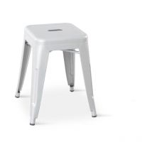 Kosmi - Taburete de metal blanco mate - Altura 46 cm