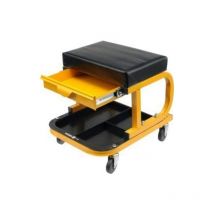 Yato 81824 silla de jardín Acero Negro, Amarillo