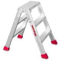 Escalera alum doble 3 p. ancho