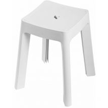 Metaform - Taburete ducha con contenedor asiento para bañera blanco de resina mod. Keope