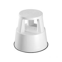 Taburete estribo móvil plástico blanco