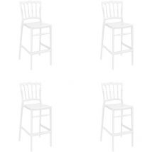Taburete respaldo opera blanco 75 cm